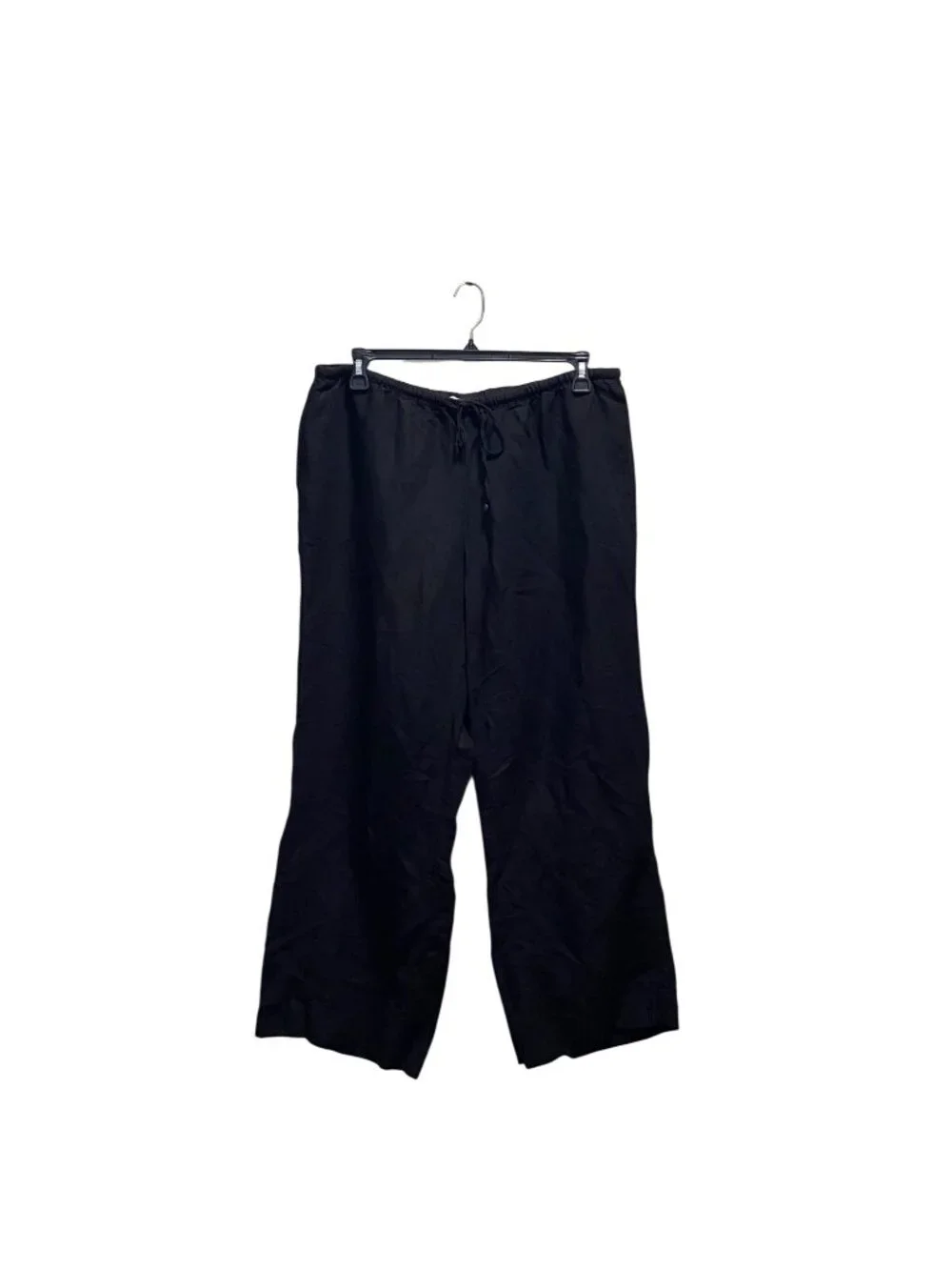 H&M Drawstring Linen Pants Black Size XL Beach Coastal Minimalist Vacation Cute